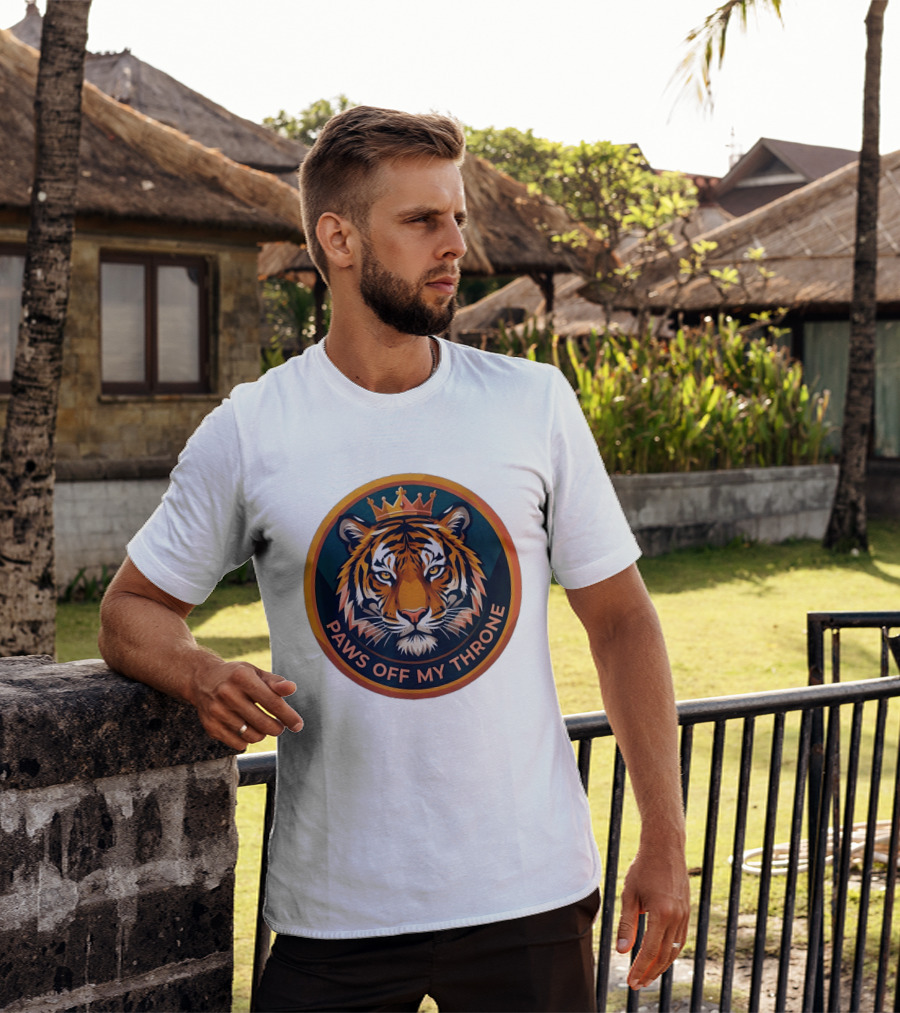 Tiger Crown Paws Off My Throne T-Shirt