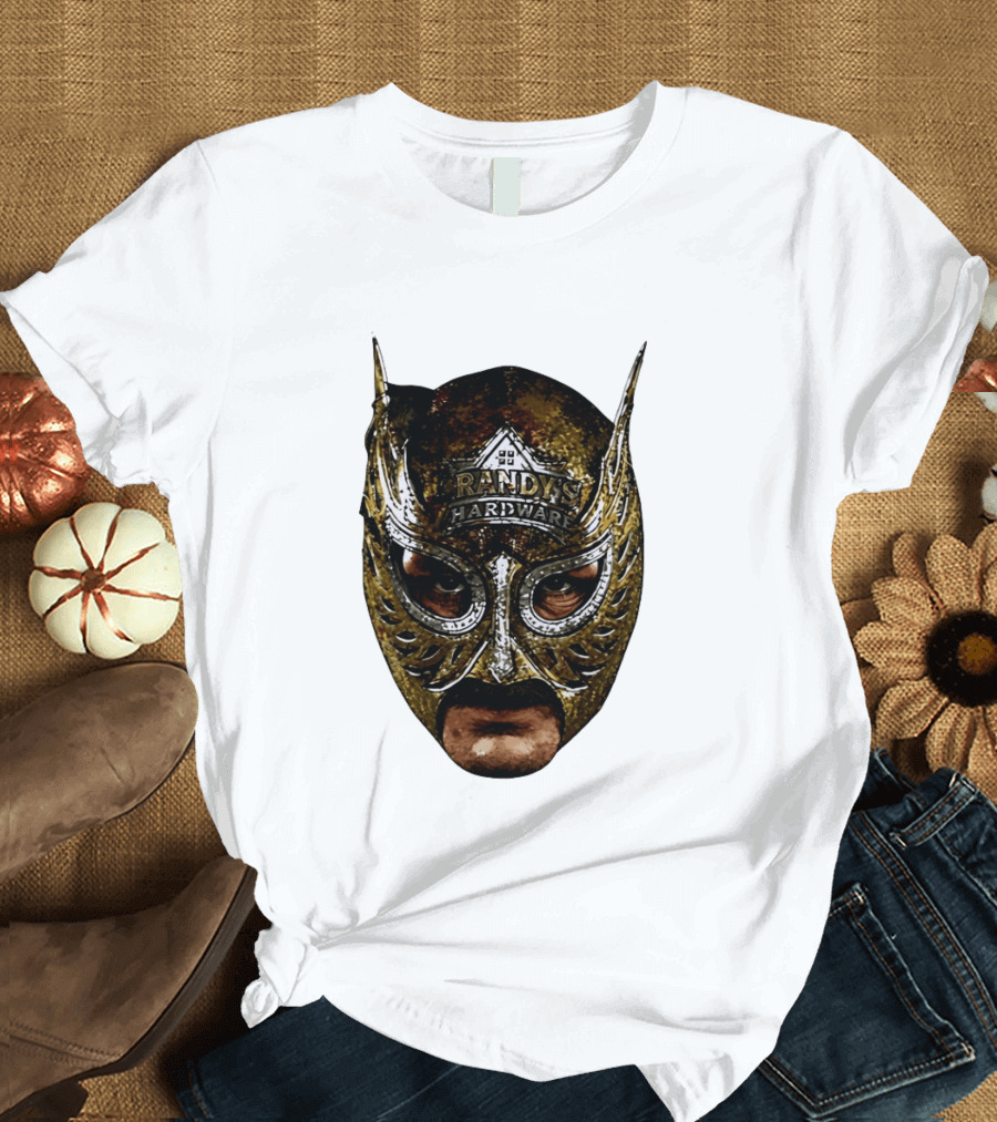 Randy's Hardware Luchador Mask Metallic Gold T-Shirt