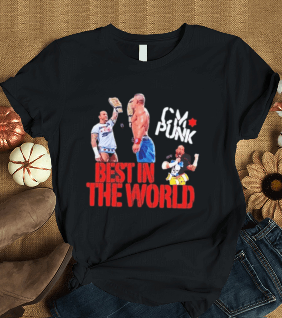 CM Punk WWE Best In The World Collage Wrestling T-Shirt
