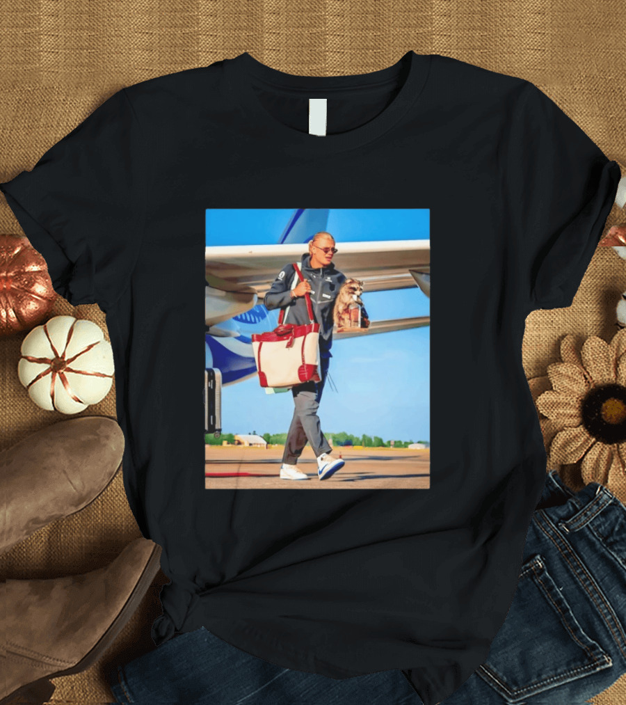 Erling Haaland Returns To Norway With Taxidermy Whiskey Raccoon T-Shirt