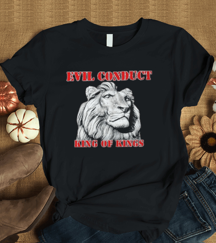 Evil Conduct King Of Kings Lion Oi Punk Skinhead T-Shirt