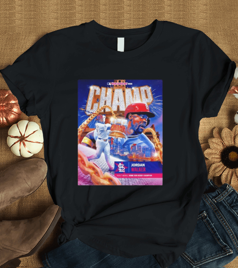 Jordan Walker St. Louis Cardinals Champ 2026 MLB Home Run Derby Champion T-Shirt