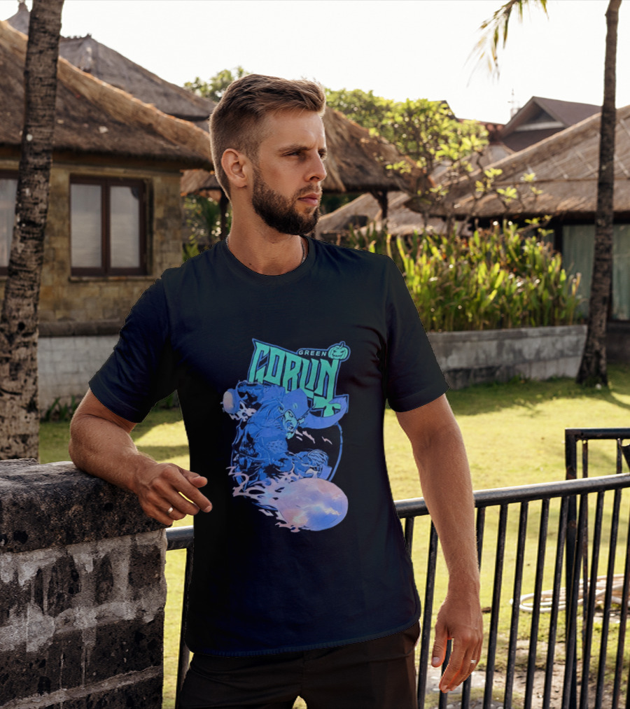 Green Goblin Pumpkin Marvel Comic Book Character Villain T-Shirt