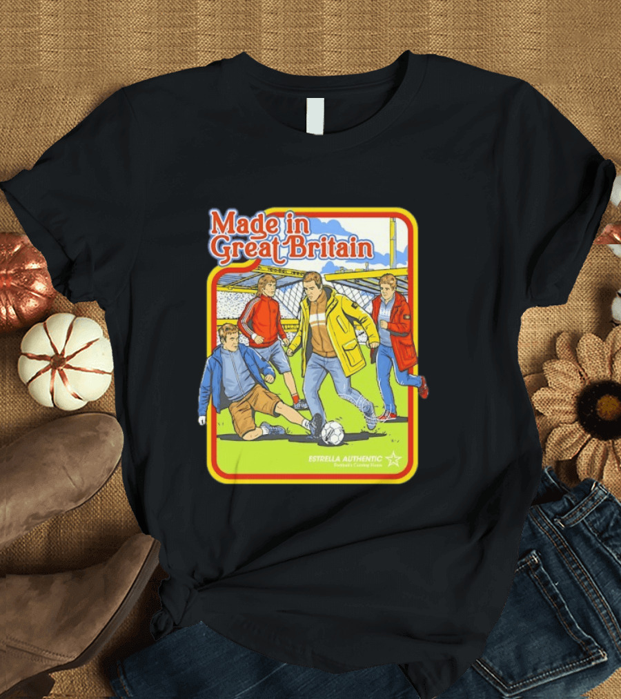 Made In Great Britain Estrella Authentic Football's Coming Home Soccer Game T-Shirt