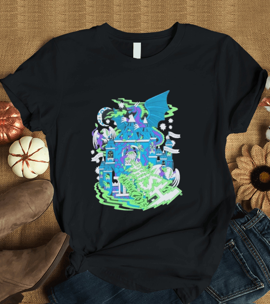 Phish Fall 2023 Crumbling Castle Chicago Nashville Dayton Dragon Fantasy T-Shirt