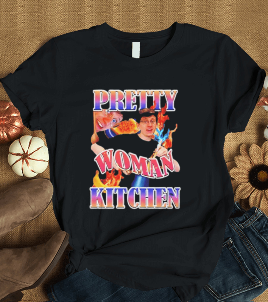 Pretty Woman Kitchen Funny JackSucksAtLife YouTube Meme T-Shirt