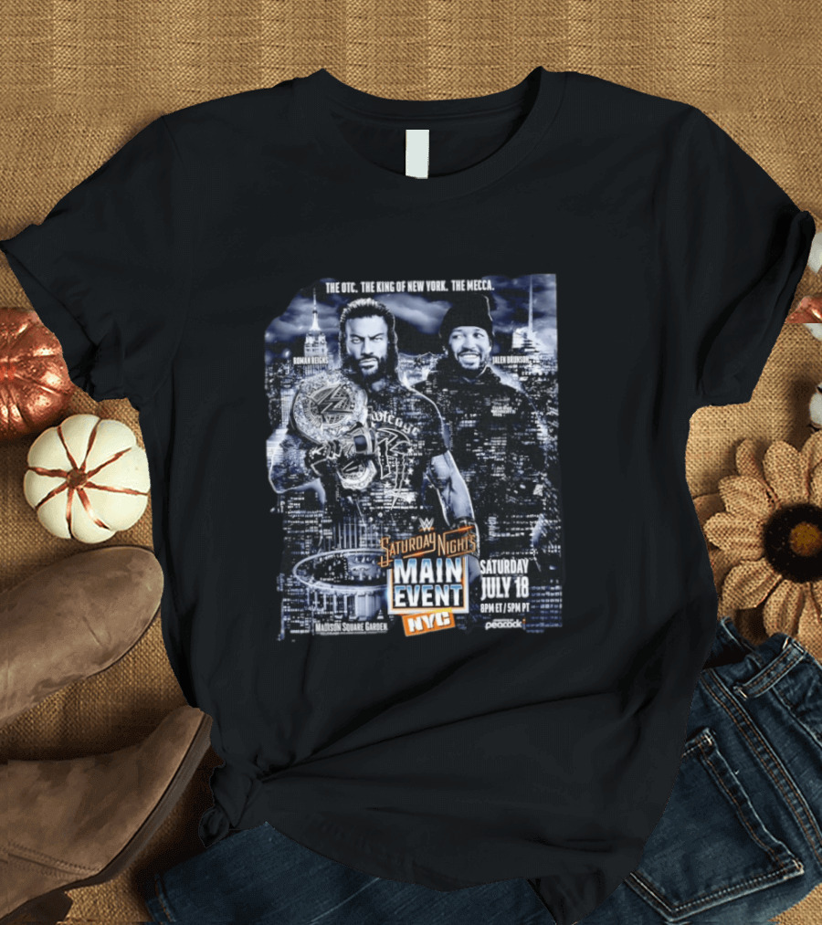 Roman Reigns Jalen Brunson WWE Saturday Night's Main Event Madison Square Garden NYC July 18 T-Shirt