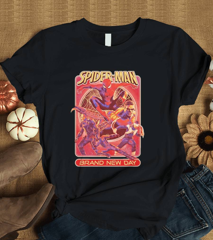 Spider Man Brand New Day With Superheroes And Villains T-Shirt