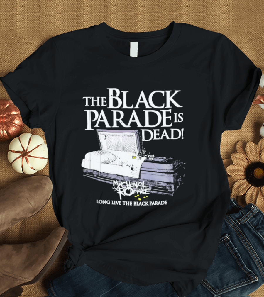 The Black Parade Is Dead My Chemical Romance Long Live The Black Parade Coffin Image T-Shirt