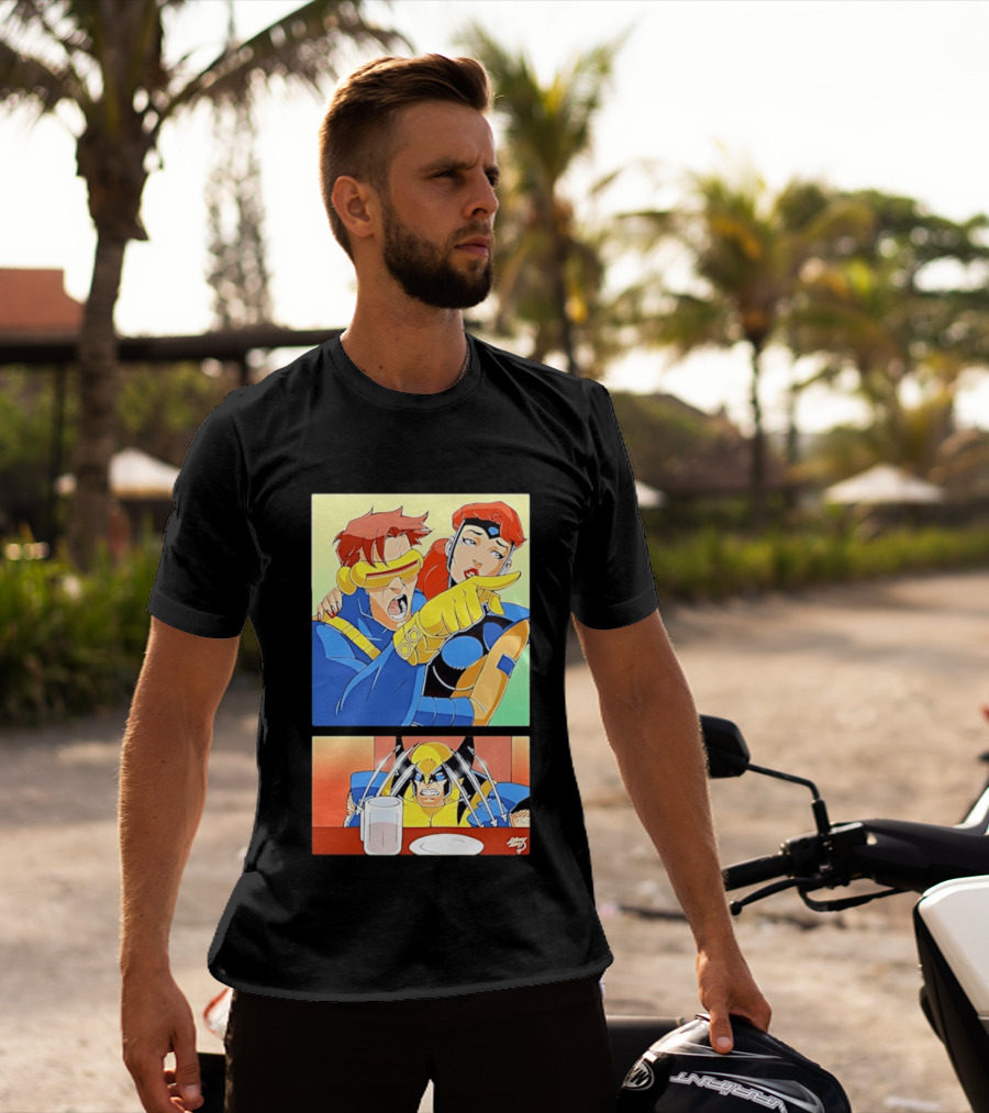 Wolverine Cyclops Jean Grey X Men Meme Classic Comic Panel T-Shirt