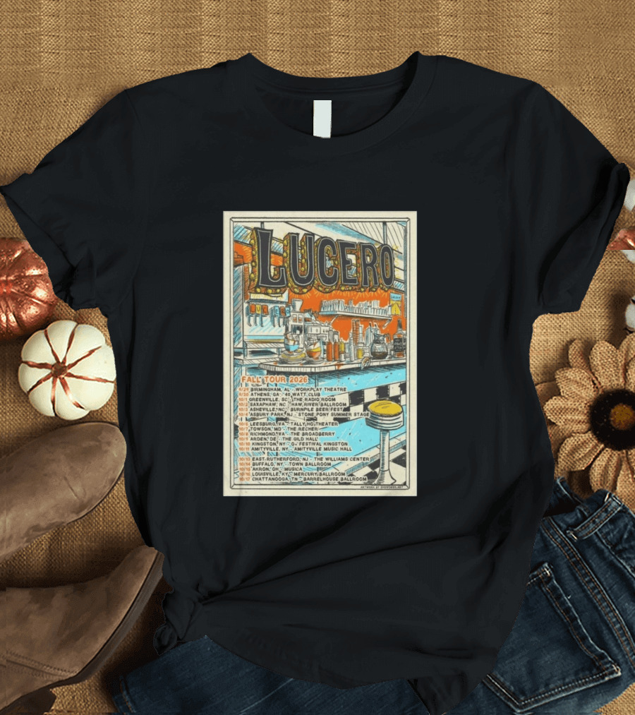 LUCERO Fall Tour 2026 Concert Dates And Venues T-Shirt