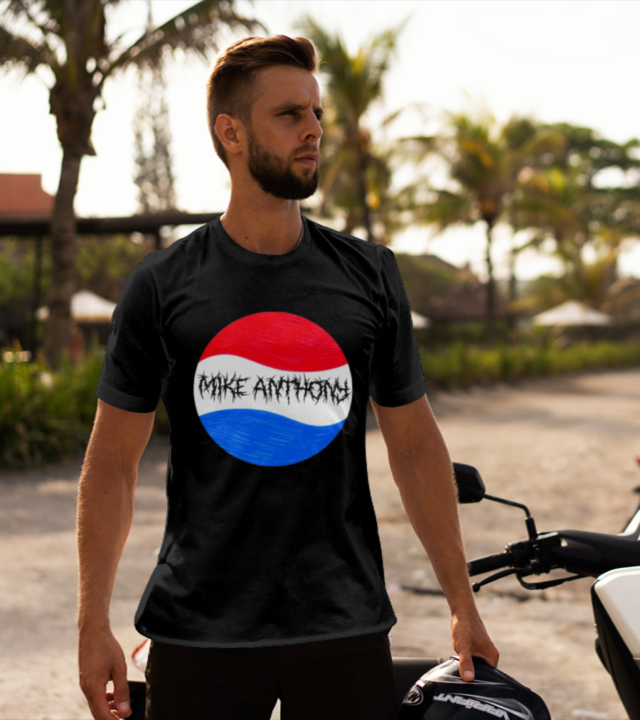 Mike Anthony Pepsi Symbol Bold Text Classic Circle T-Shirt