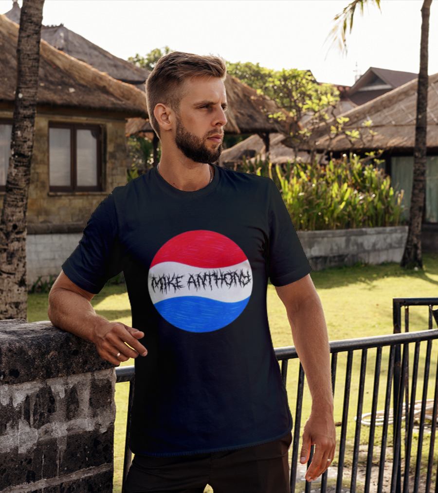 Mike Anthony Pepsi Symbol Bold Text Classic Circle T-Shirt