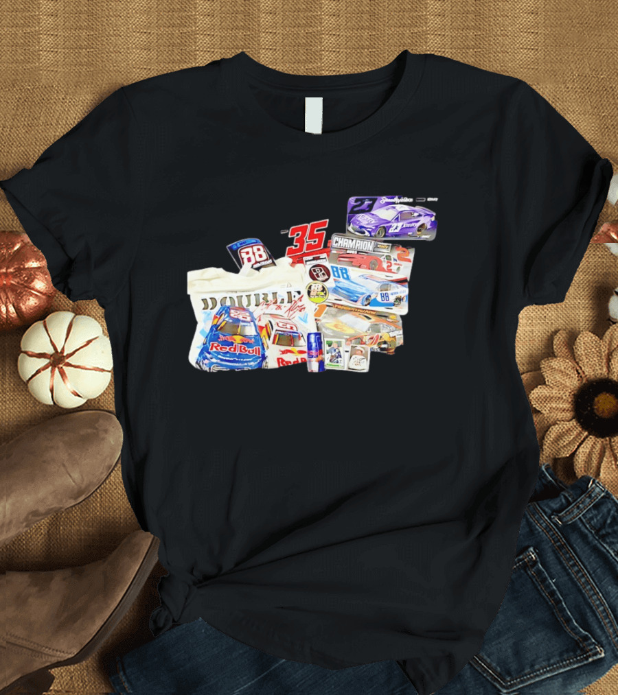 NASCAR Bubba Wallace Red Bull Racing 88 Double Champion 35 Collection T-Shirt