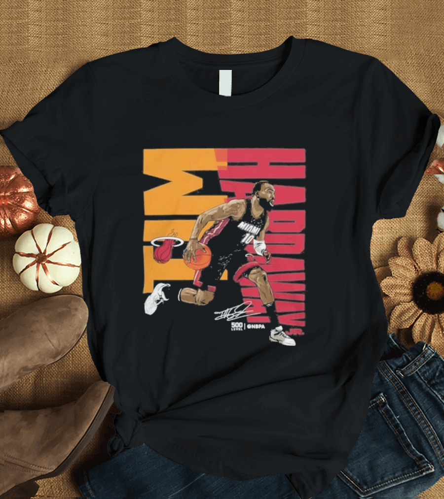 2026 NBA Tim Hardaway Jr Miami Heat Basketball Player Action T-Shirt