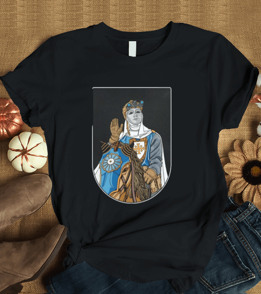 Baldwin IV Of Jerusalem Tactical Knight Crusader Armor And Helmet Medieval T-Shirt