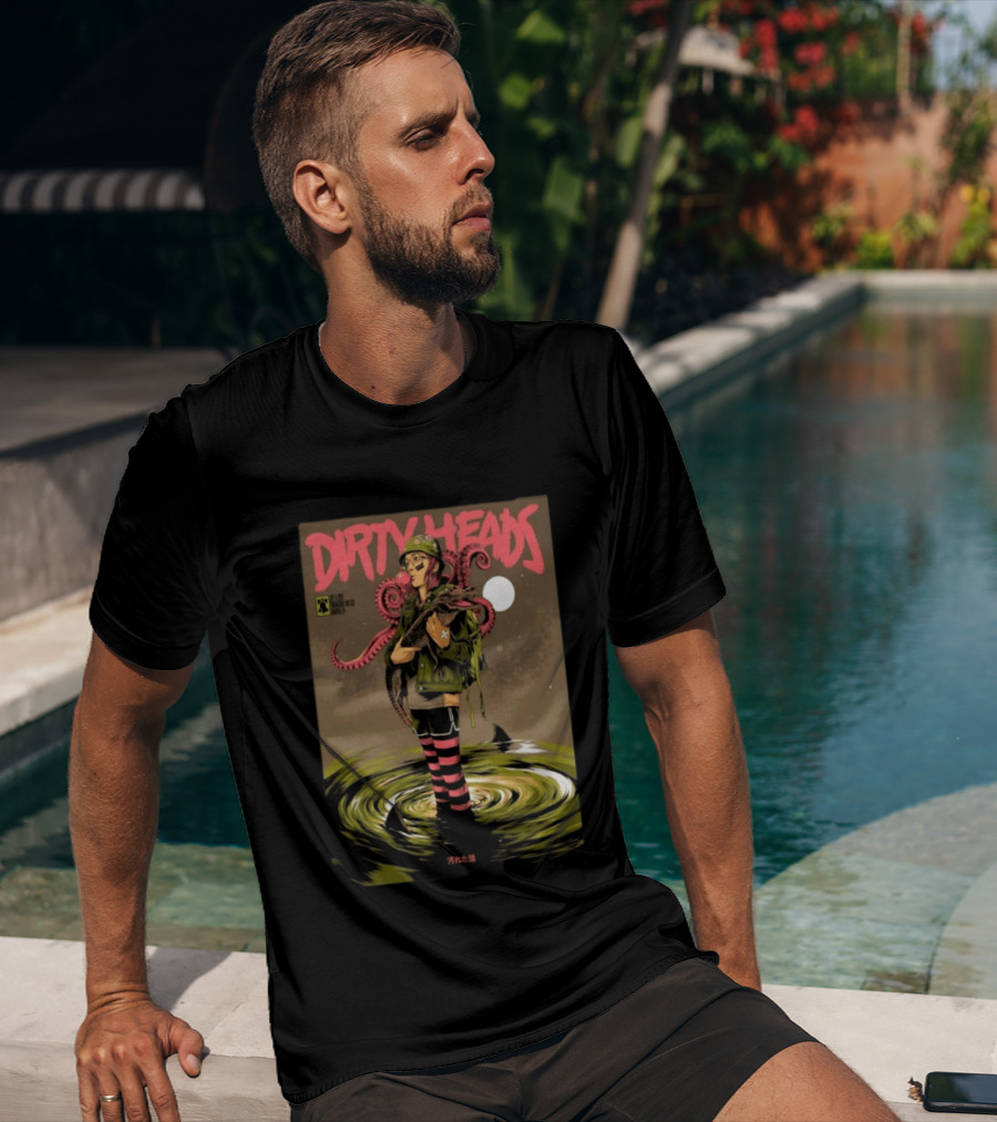 Dirty Heads Jul 15 2026 Hollywood Casino Penn National Race Course Grantville PA Anime Style Octopus T-Shirt