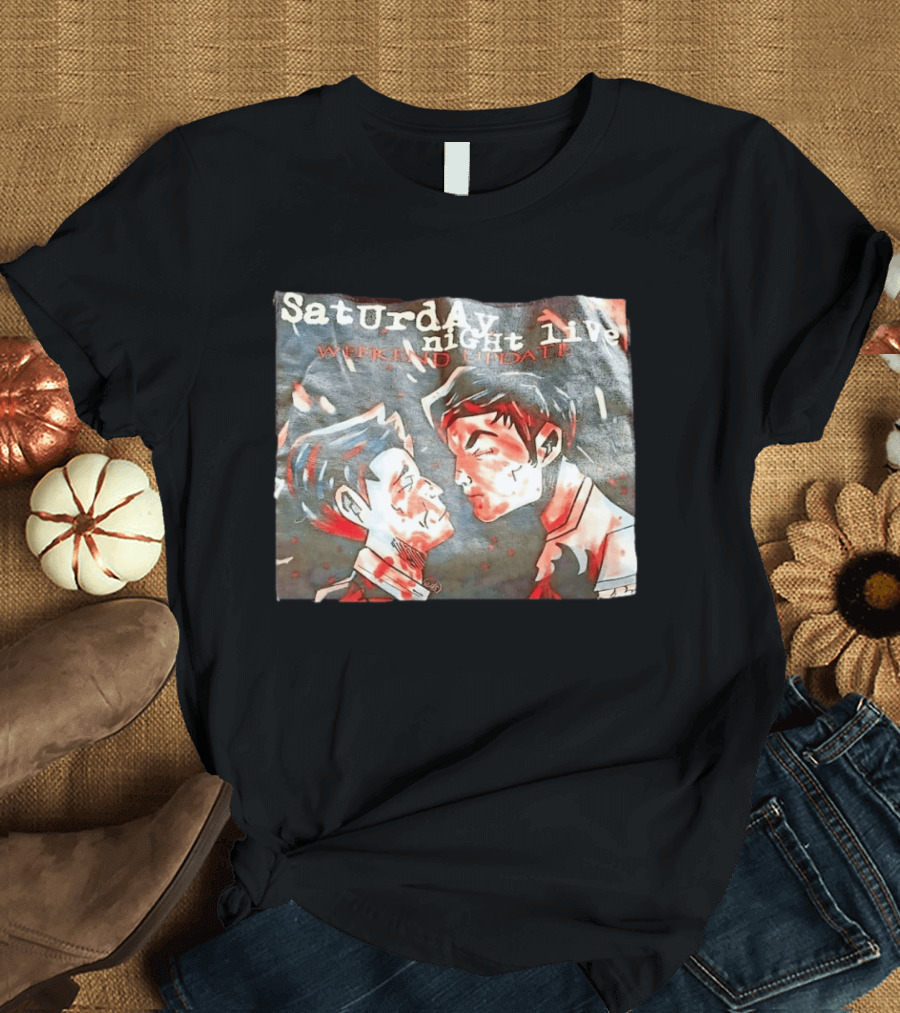 Saturday Night Live Weekend Update Animated Clash Scene T-Shirt