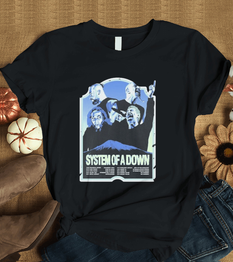 System Of A Down European Tour 2026 Dates Concert Band Members Mount Ararat T-Shirt