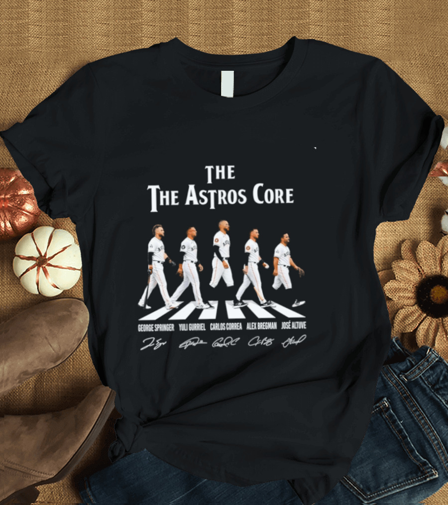 The Astros Core George Springer Carlos Correa Alex Bregman Jose Altuve Yuli Gurriel Abbey Road T-Shirt