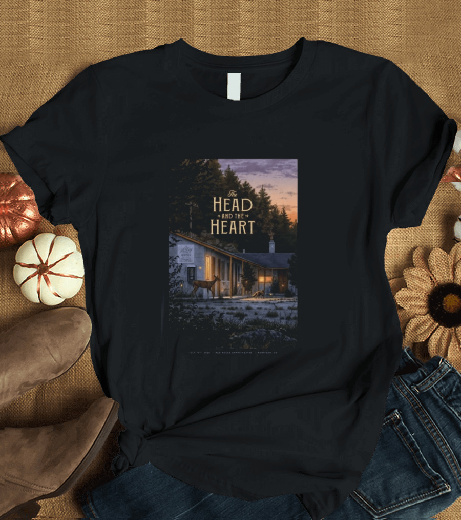 The Head And The Heart Red Rocks Amphitheatre July 15 2026 Valley Motel Morrison CO T-Shirt