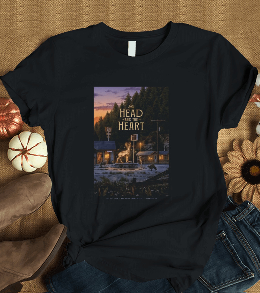 The Head And The Heart July 16 2026 Red Rocks Amphitheatre Morrison CO T-Shirt