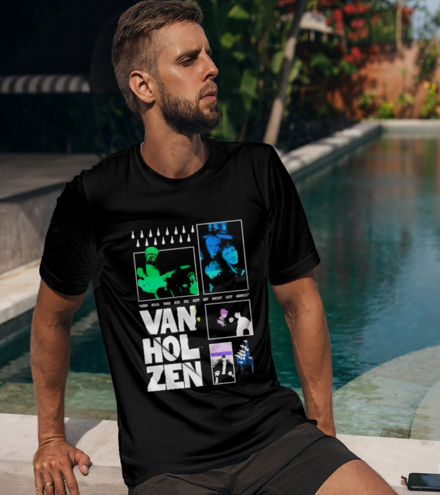 Van Holzen Und Egal Was Ich Tu Gut Ist Nicht Gut Genug Raindrops Color Blocks T-Shirt