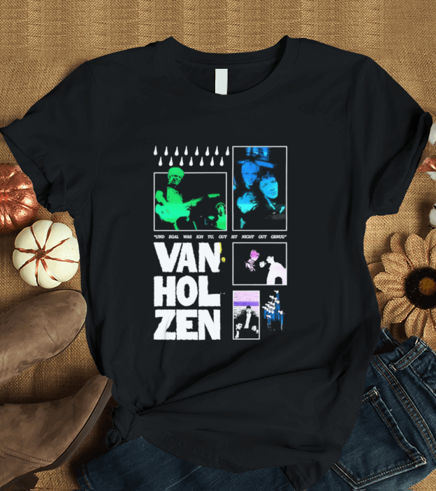 Van Holzen Und Egal Was Ich Tu Gut Ist Nicht Gut Genug Raindrops Color Blocks T-Shirt