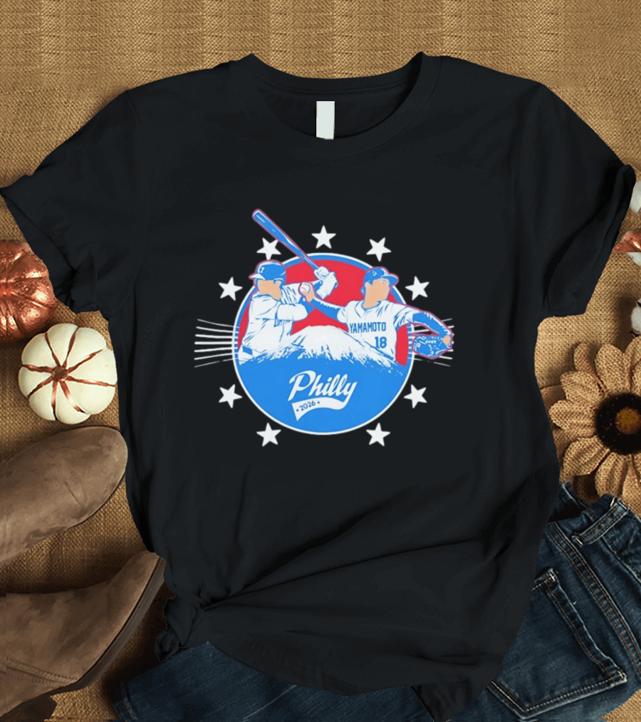 Yamamoto 18 Philly 2026 Baseball Philadelphia Stars T-Shirt