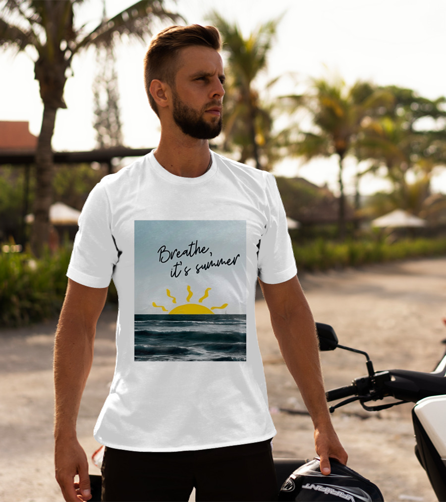 Breathe It's Summer Sun Ocean Scenery T-Shirt