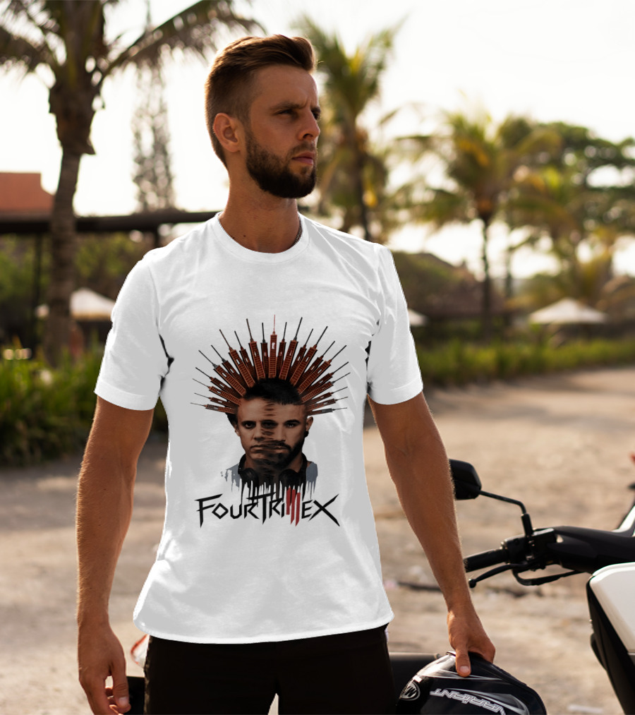 Fourtriex DJ Electronic Music Urban Skyline Fusion T-Shirt