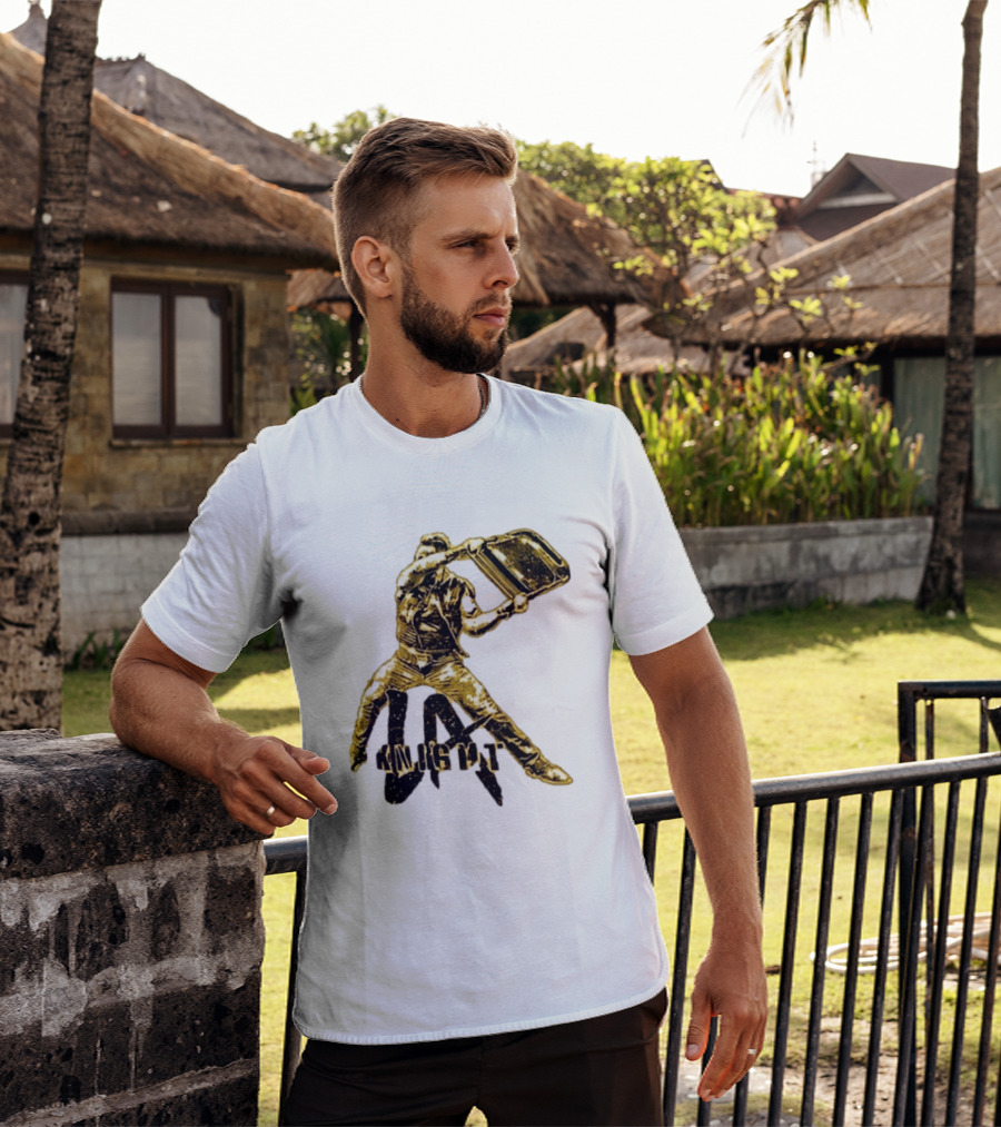 LA Knight Wrestling Iconic Folding Chair Action T-Shirt