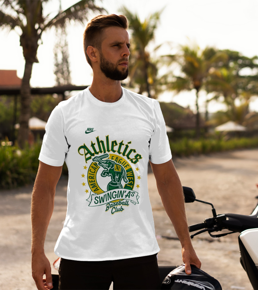 Nike Athletics Swingin' A's American League West Baseball Club T-Shirt