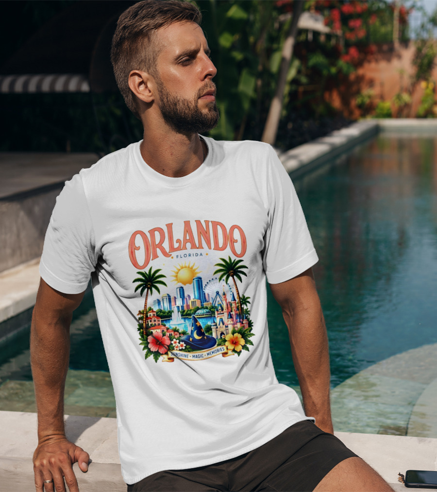 Orlando Florida Sunshine Magic Memories Skyline Adventure T-Shirt