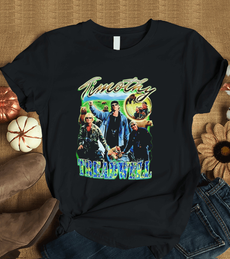 Timothy Treadwell Bear Wildlife Photography Collage T-Shirt