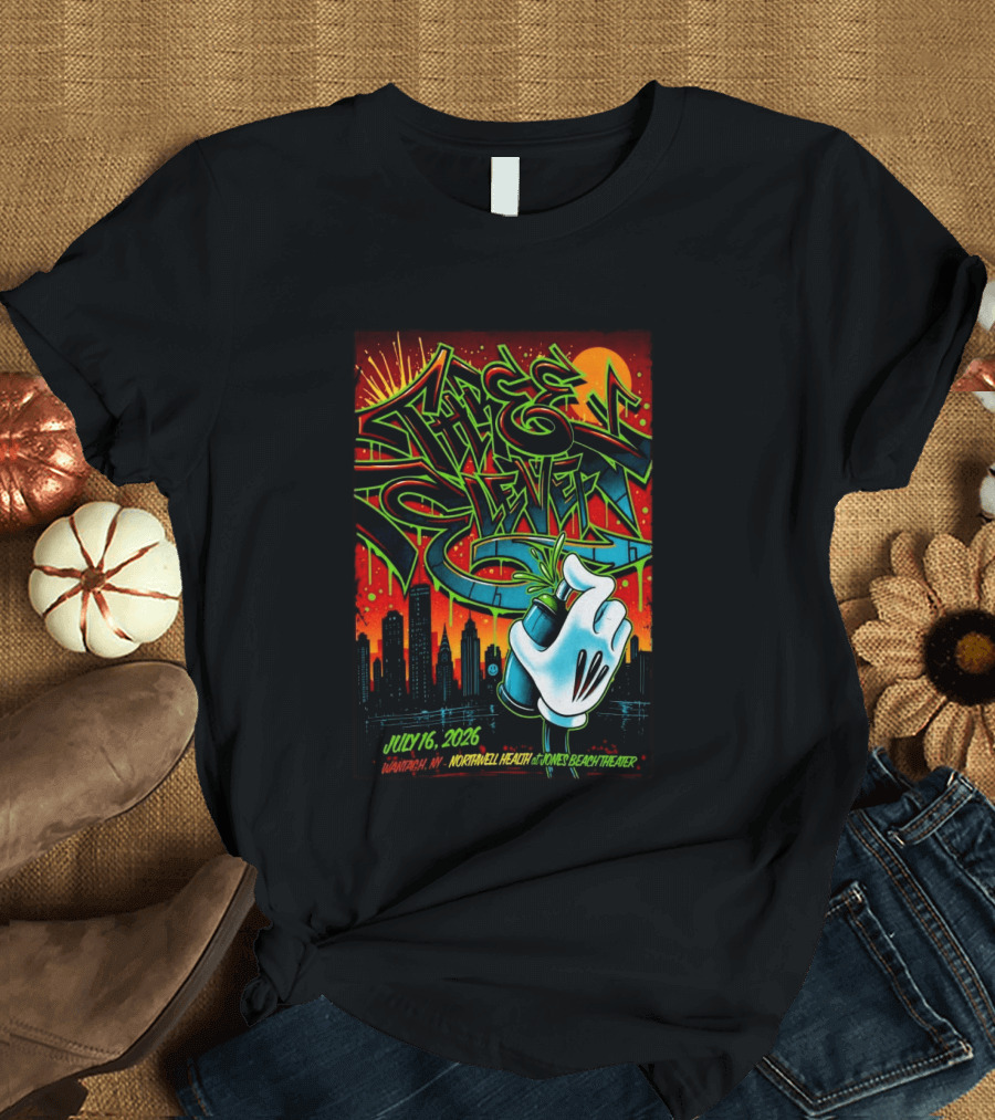 311 July 16 2026 Wantagh NY Northwell Health Jones Beach Theater Skyline Graffiti Hand Spray Can T-Shirt