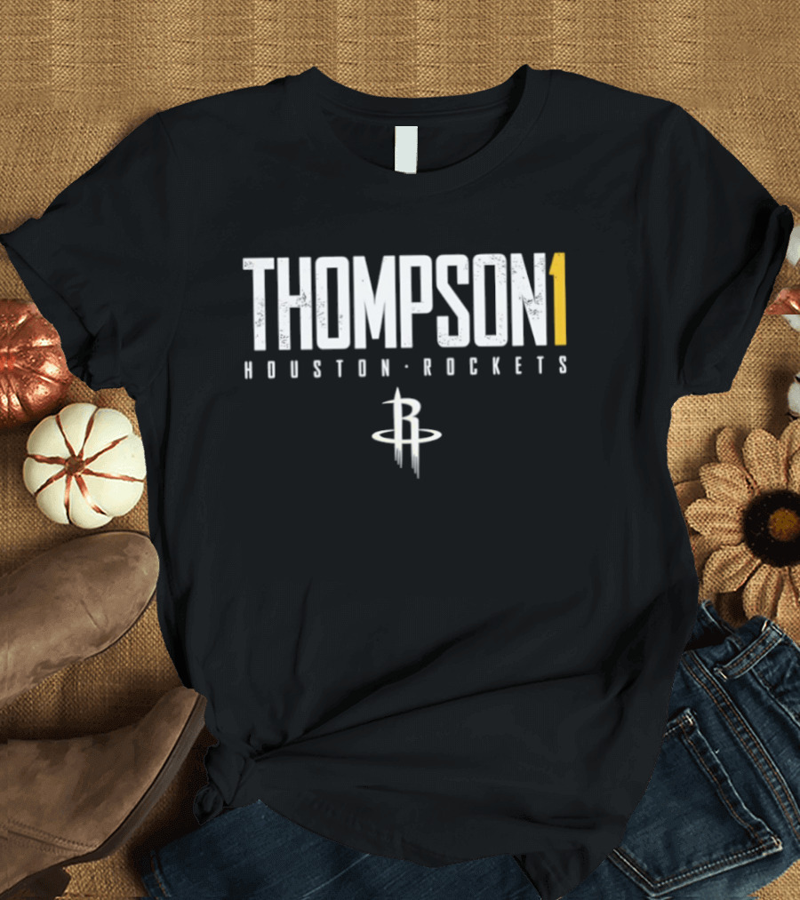 Thompson 1 Houston Rockets NBA Basketball Team Player Name And Number T-Shirt
