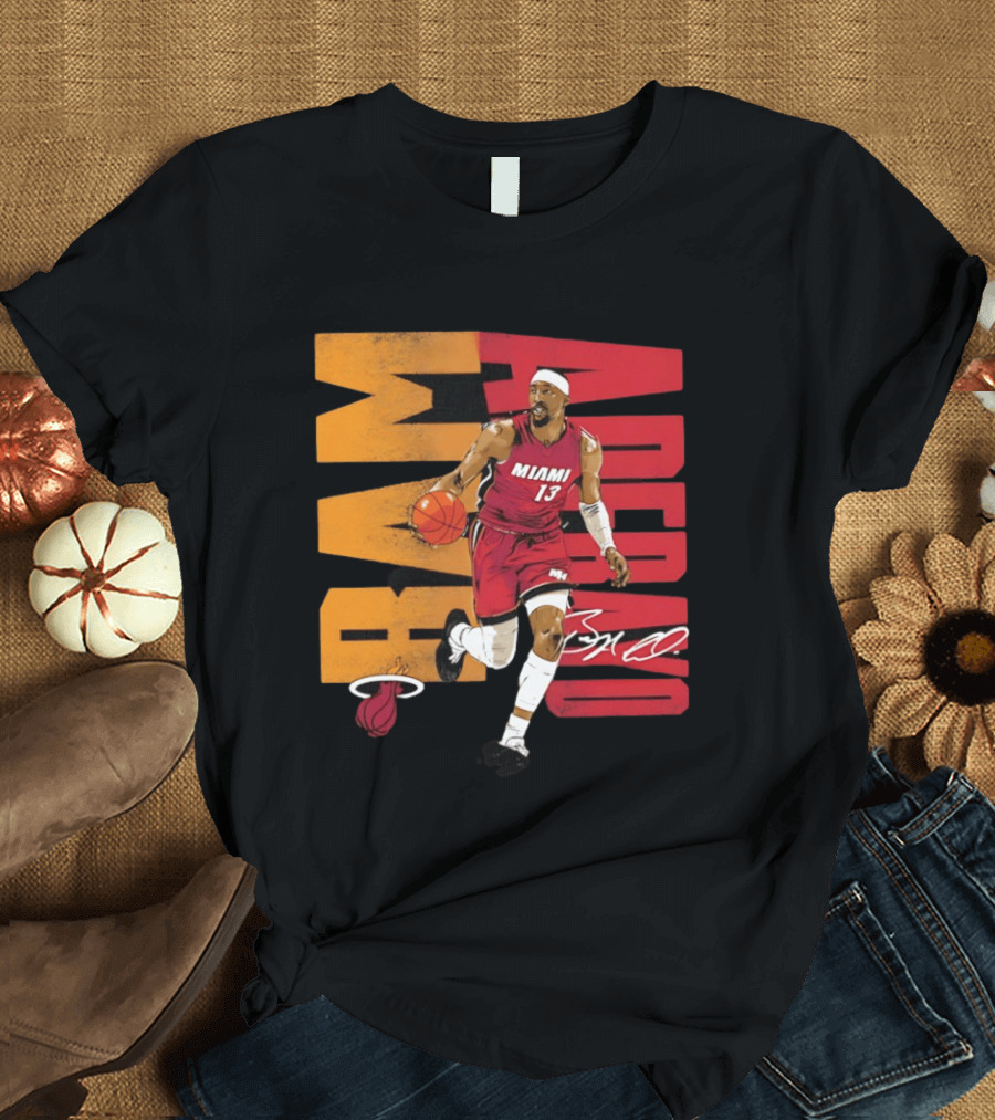 Bam Adebayo Miami Heat Basketball Number 13 NBA Player T-Shirt