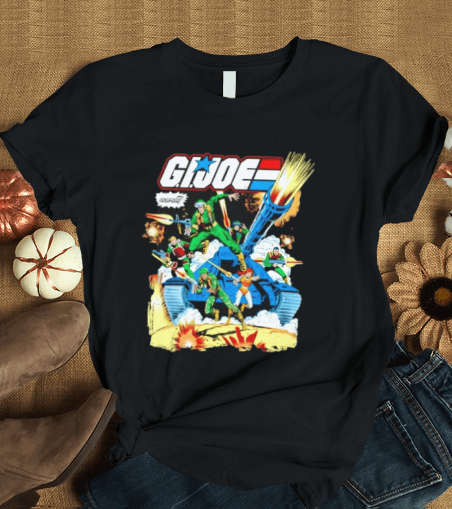 GI Joe Team Super7 Action Figure Hasbro Classic Battle Scene T-Shirt