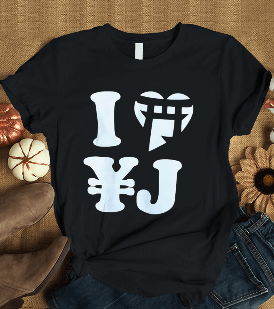 I Love Japan Yen Torii Gate Symbol Travel T-Shirt