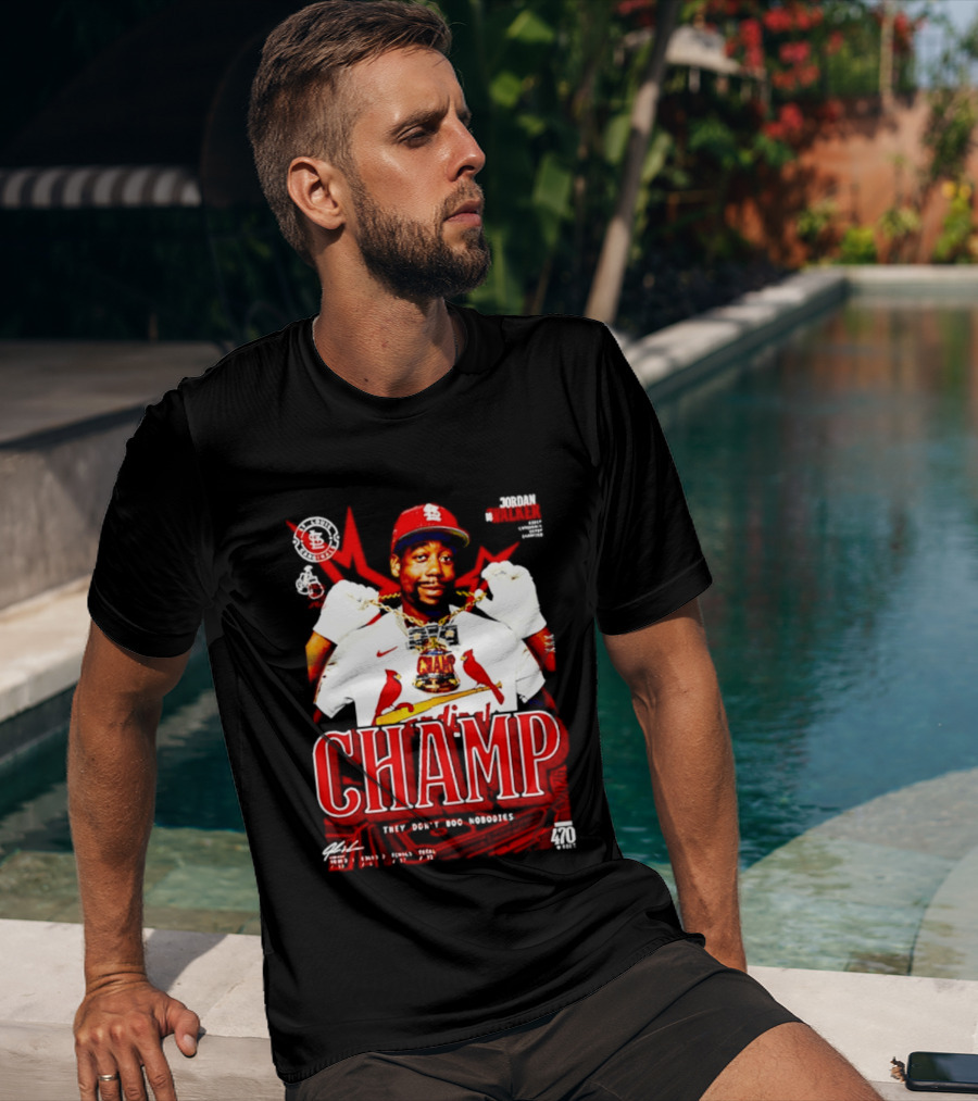Jordan Walker St. Louis Cardinals Home Run Derby Champ They Don't Boo Nobodies T-Shirt