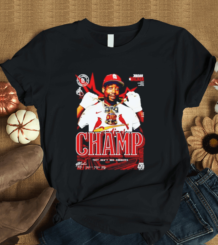 Jordan Walker St. Louis Cardinals Home Run Derby Champ They Don't Boo Nobodies T-Shirt