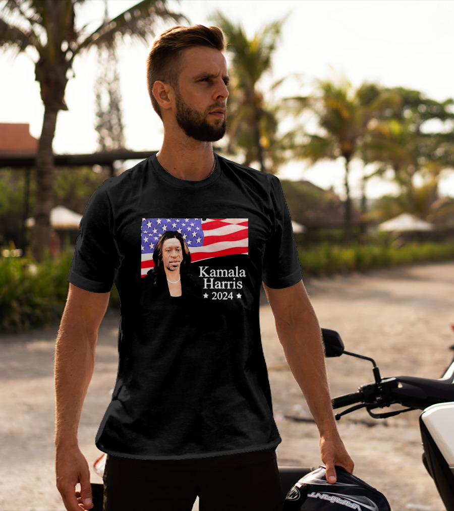 Kamala Harris 2024 Political Satire American Flag T-Shirt