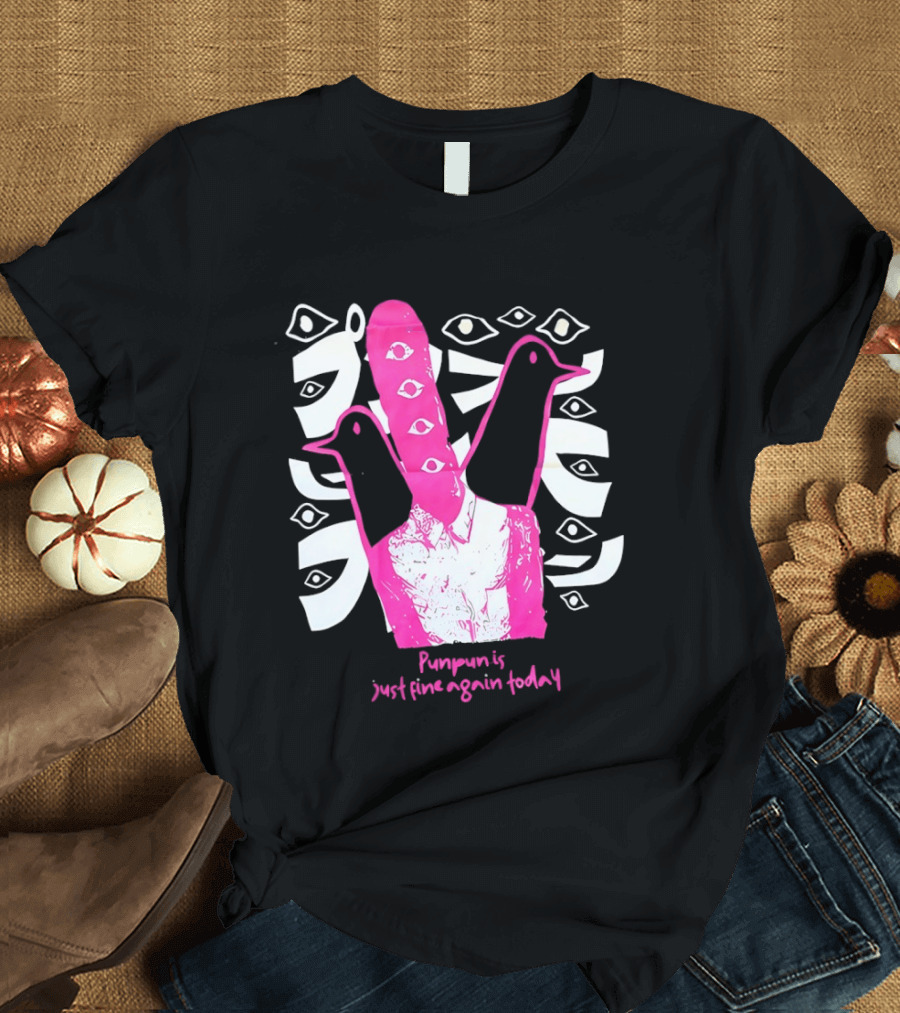 Punpun Is Just Fine Again Today Inio Asano Eye Pattern Pink Pigeons T-Shirt