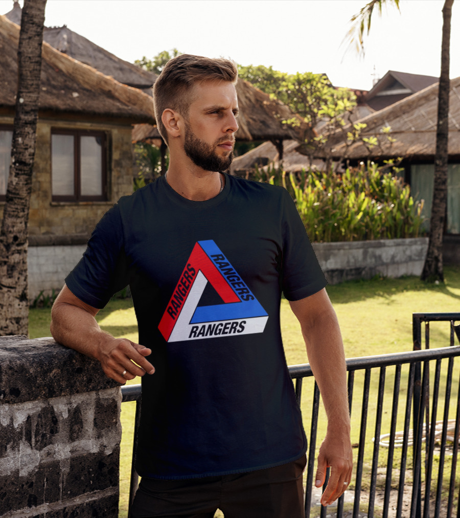 Rangers Penrose Triangle Optical Illusion Sports T-Shirt
