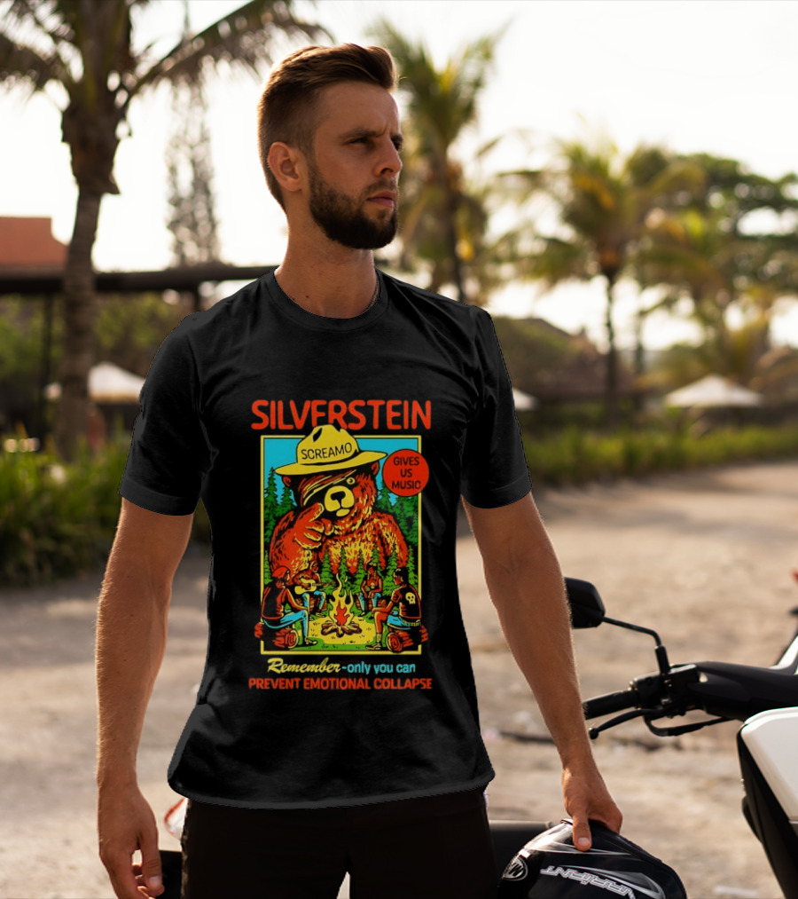 Silverstein Screamo Bear Gives Us Music Prevent Emotional Collapse T-Shirt
