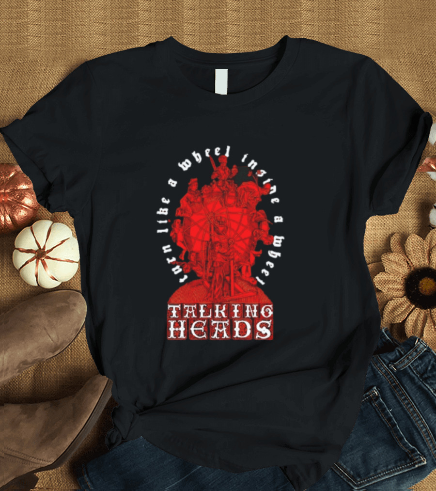 Talking Heads Turn Like A Wheel Inside A Wheel Red T-Shirt