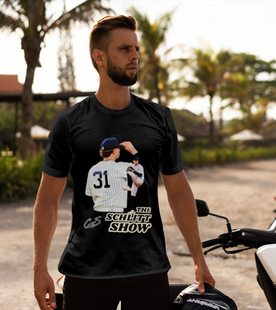 The Schlitt Show No 31 Baseball Player Jersey Pinstripes T-Shirt
