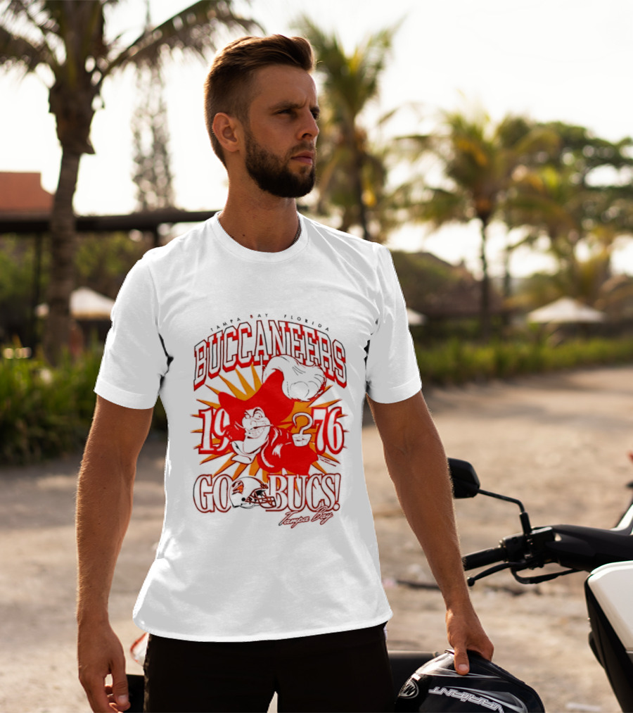 Tampa Bay Florida Buccaneers 1976 Go Bucs Captain Hook T-Shirt