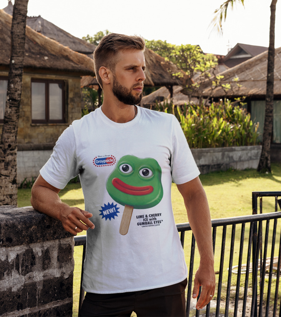 Groypsicle Lime And Cherry Ice With Gumball Eyes Limited Edition Made In Chicago T-Shirt
